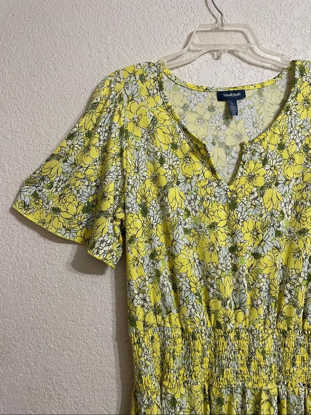 AModCloth Summer Yellow Floral Midi Dress - Picture 3 of 6
